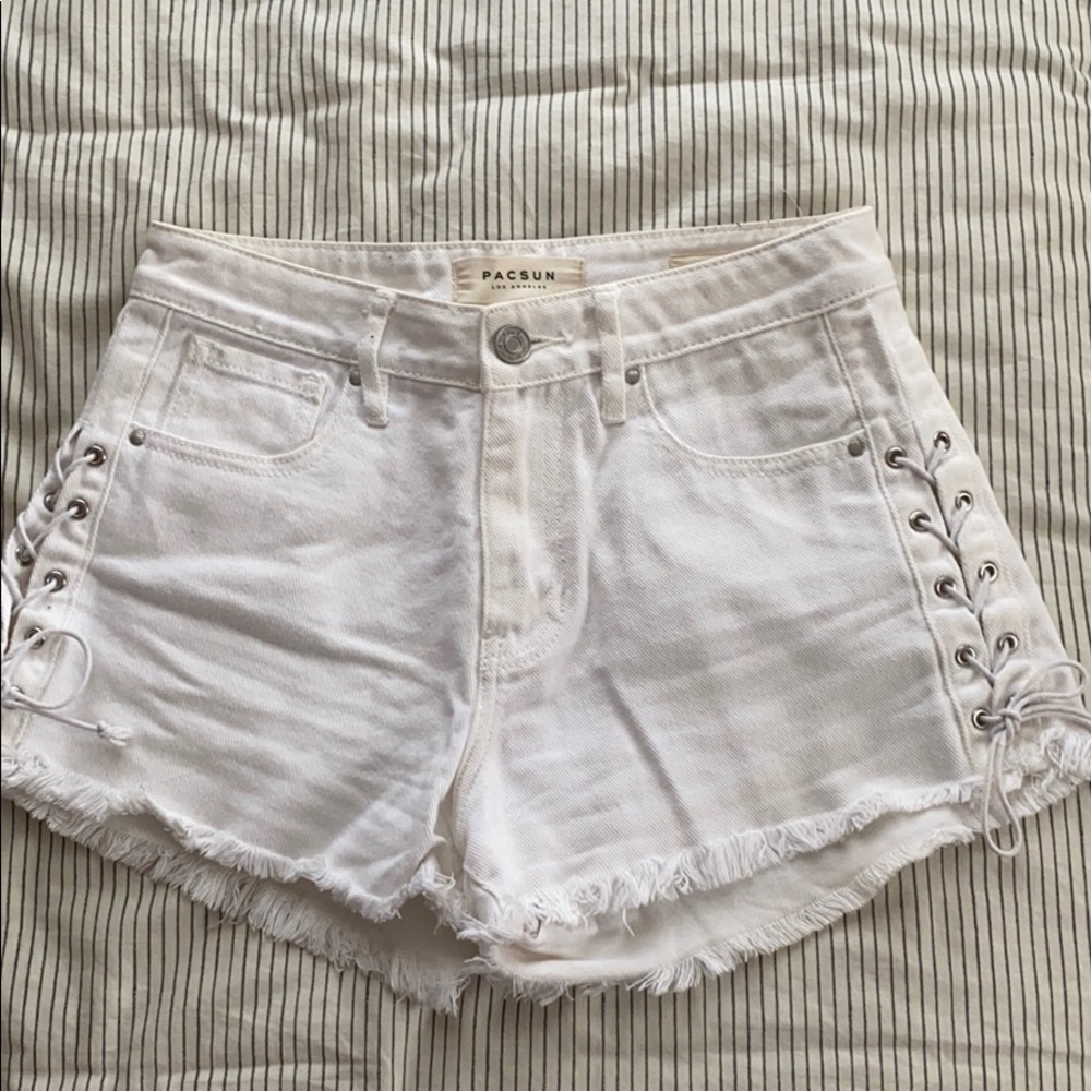 White High-Waisted Pacsun Shorts